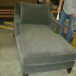 Custom upholstered chaise lounge