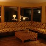 Custom remodeled and reupholstered sectional to fit client's new home.